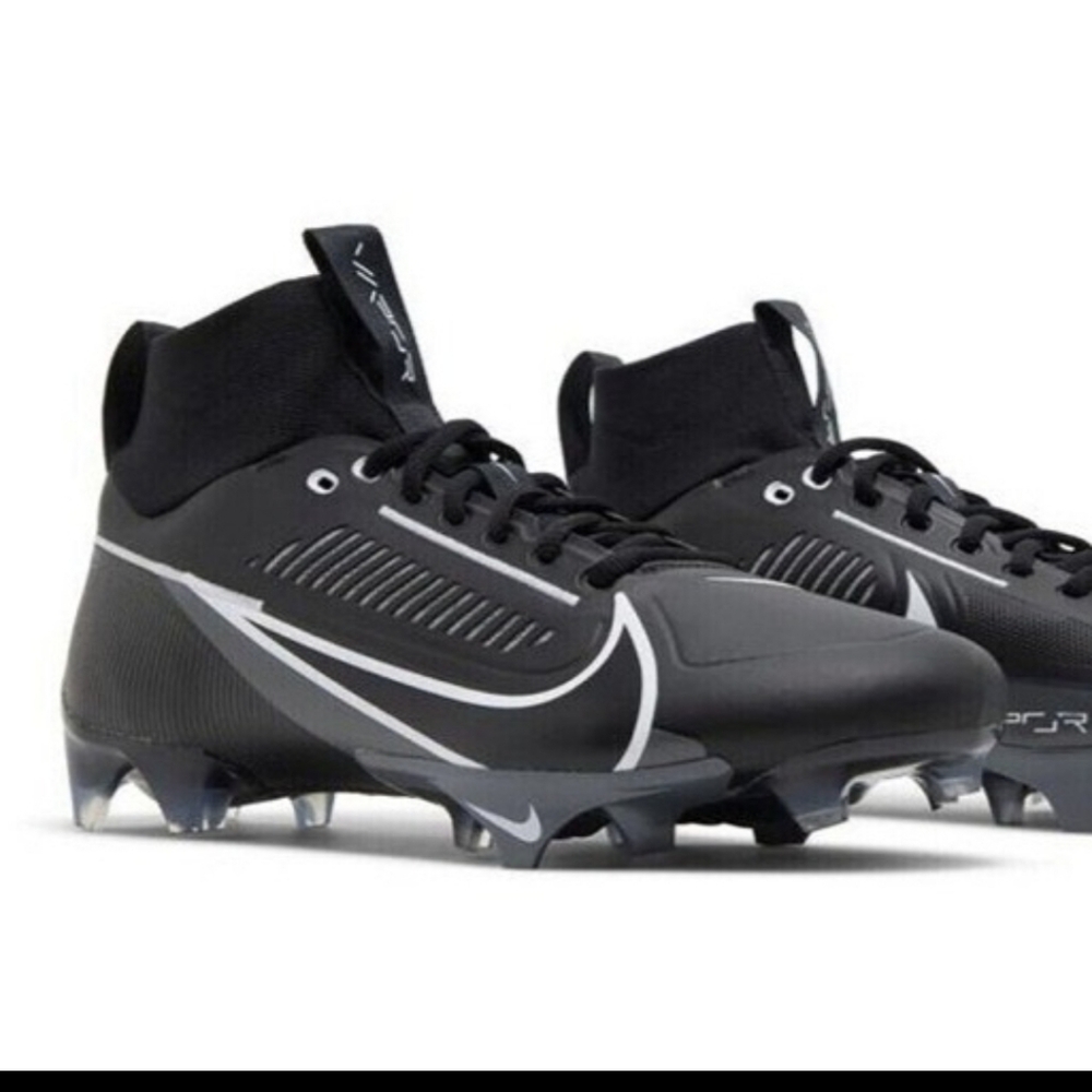NEW W/ Outtag Nike Men's Football Cleats Sz 13 Black & White. With STRETCH ANKLE - Picture 5 of 7